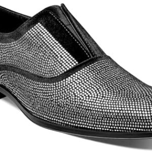 Stacy Adams Starleigh Rhinestone Slip-On Shoes for Men | Stylish Formal Footwear | Perfect for Weddings & Special Occasi
